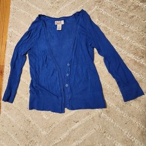 SO Blue Button Up Cardigan Size Medium